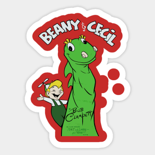 To Good Friends Larry And Pat, Bob Sent You Beany And Cecil Sticker